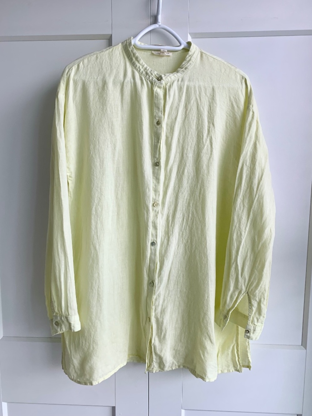 Eileen Fisher 100% Organic Linen Blouse size S Button down - Picture 2 of 9